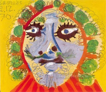 Cabeza de hombre de frente 1970 Pablo Picasso Pinturas al óleo